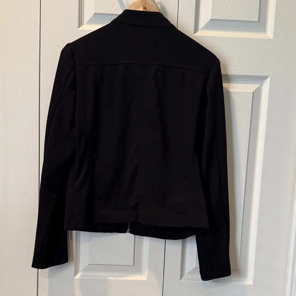 % Michael Kors Medium Black Jacket with Gold Zippers